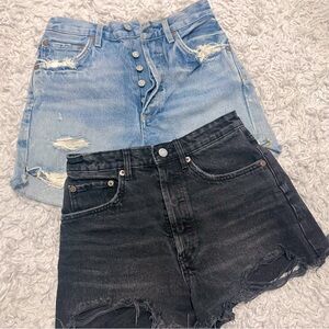 Agolde + Zara High Wasted Jean shirt Bundle